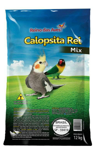 Ração Mix Calopsitas 12kg - Reino Das Aves