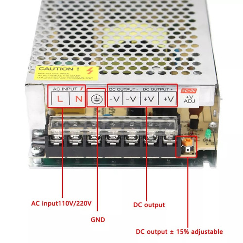 Imagen 3 de 7 de Fuente 12v 16a 192w Adaptador Cinta Luz Led Camaras Supli