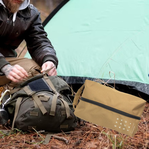 Saco De Armazenamento De Tecido Oxford Para Viagem Cáqui S