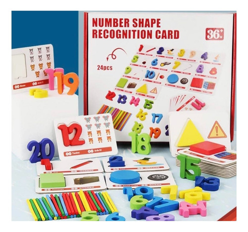 Juego Didactico De Madera Aprender Matematica Y Formas Geo