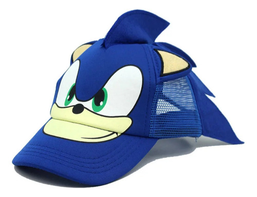 Gorra Con Malla De Sonic Para El Sol Regalo Niños 