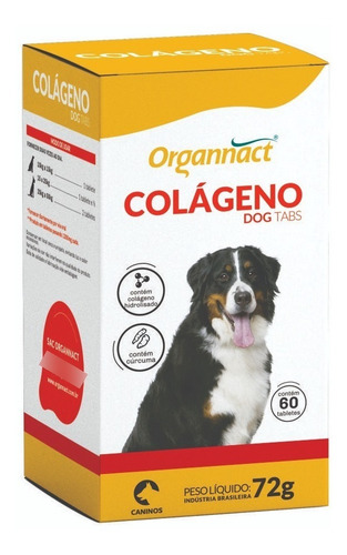 Colágeno Dog Tabs 72g (60 Tabletes) Organnact