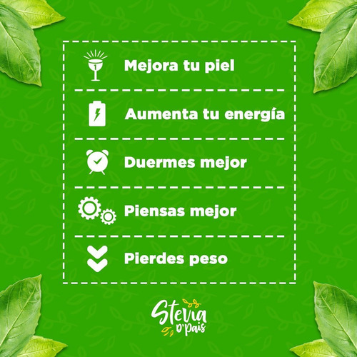 Stevia Pura En Polvo - 3 Potes X 66gr -original Stevia Dpaís