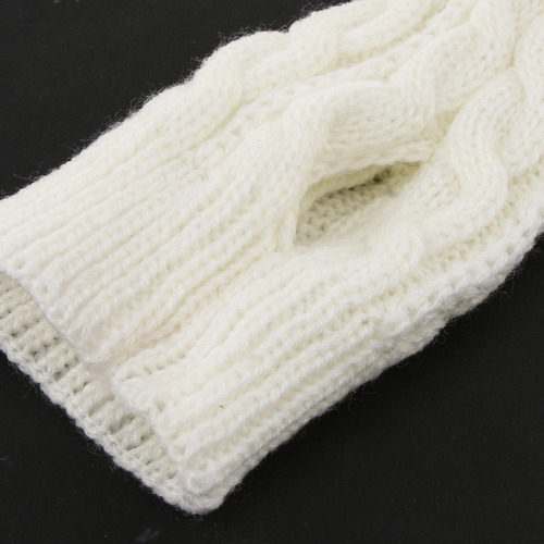 2 Pares De Guantes Sin Dedos De Invierno De Punto Largo,