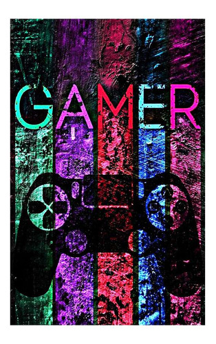 Vinilo 80x120cm Gamer Jostick Colores Juego Play Game