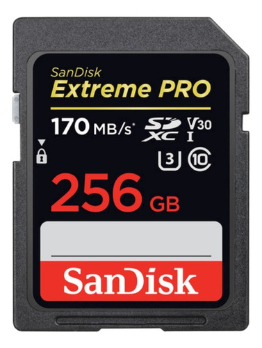 Cartao Sandisk Sdxc 170mb/s 256gb Camera Canon Fujifilm