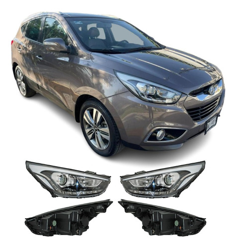 Juego Par Faro Hyundai Ix35 2015 Elect Leds Ecocn