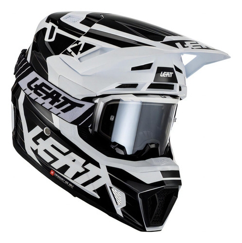 Kit Casco Y Goggle Moto 7.5 V23 Blanco Coleccion Leatt 2023 Tamaño del casco M