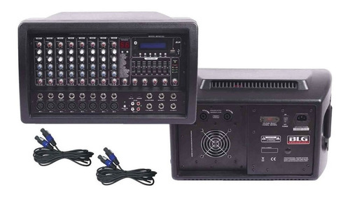 Imagen 2 de 3 de Mixer Potenciado 8 Canales 300w Con Efectos Y Bluethooth
