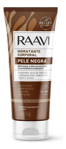 Raavi Hidratante Corporal Pele Negra 200g