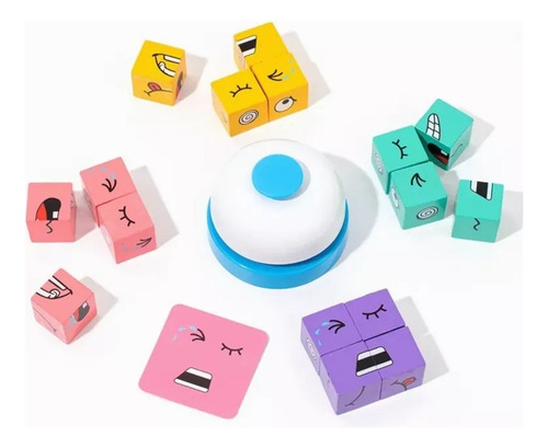 Juego Puzzle Expresiones Con Campana Didáctico Madera