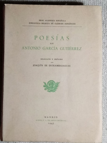 Poesías De Antonio García Gutiérrez. 