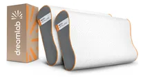 Comprar 2 Pack Almohada Ortopedica Cervical Memory Foam Gel Dreamlab Neck+ Estándar XL | Almohada de Cuello, Tela Bambú, Hipoalergénica, Certificada CertiPUR-US, Oeko-Tex Standard 100 | Firmeza: Firme Medio