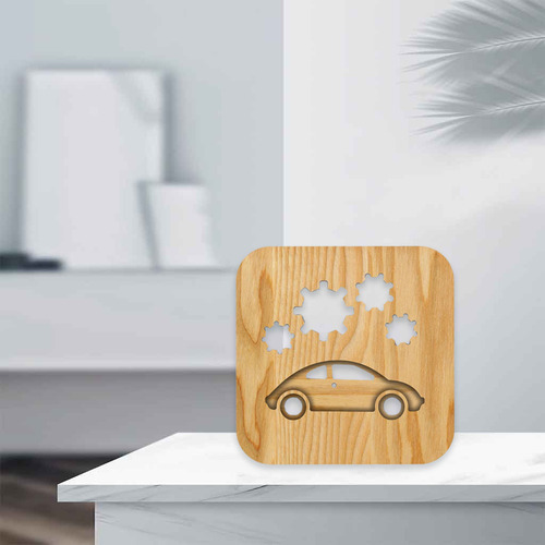 Luz De Escritorio Usb Led De Madera Con Luz Nocturna