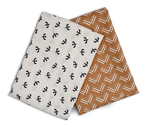 Lulujo Boho Swaddle Set, Mantas De Muselina De Algodón, Paqu
