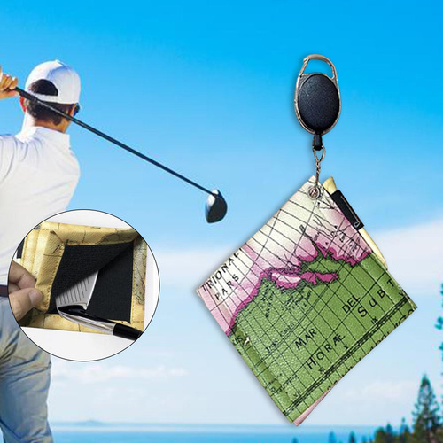 Toalla De Limpieza De Pelotas De Golf De Pu Durable Verde