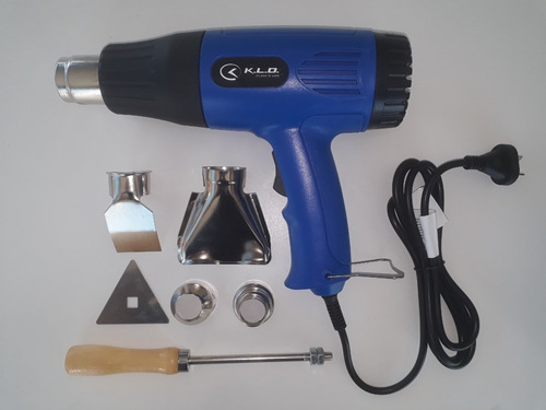 Pistola De Calor Kld 2000w 500c 2 Temp Maletin Y Accesorios