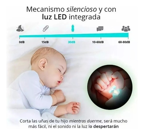 Cortador de unhas para bebês e crianças Lima, polidor elétrico de baterias, azul claro