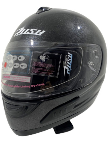 Casco Integral Negro L Brillo Rush 07a Homolog Euro Ourway