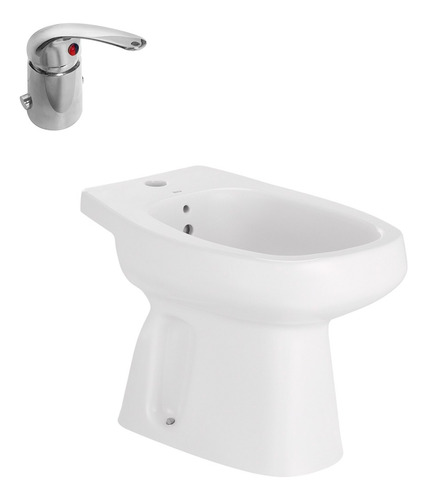 Juego Completo Bidet Roca Mónaco + Grifería Peirano Mono