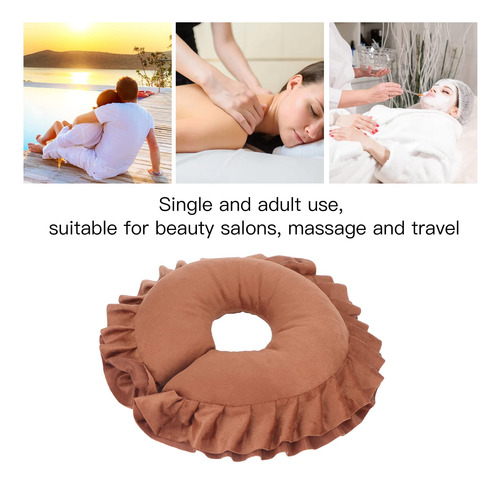 Cojín De Soporte Para El Cuello Forma De U Café Transpirable Café Diseño De La Tela