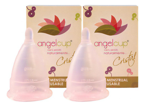 Copa Menstrual Angelcup Cristal Grande De Silicona Certificada X2