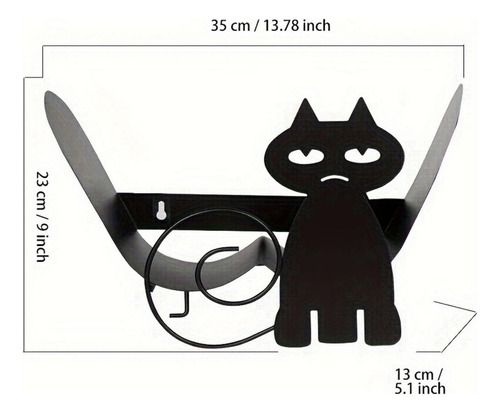 Decorativos Em Fundido Gato Titular Rolo De Papel