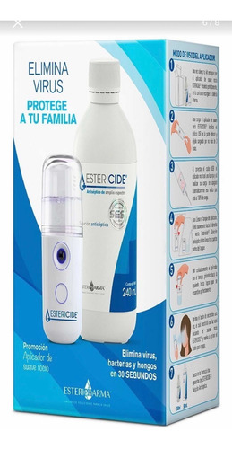 Imagen 7 de 8 de Estericide Sanitizador Recargable Solución 240ml Virucida