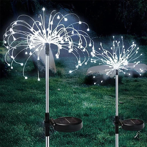 Luces De Fuegos Artificiales Solares Led Navideñas Para Exte