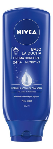  Crema nutritiva para cuerpo Nivea Cuidado Corporal Bajo la Ducha Nutritiva en tubo 250mL