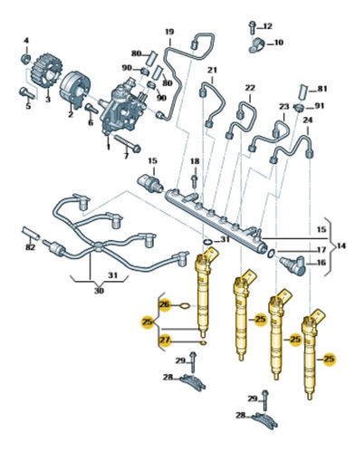 Imagem 5 de 7 de Bico Injetor Amarok Diesel Original 03l130277q