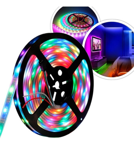 Só A Fita Led Digital 6803 Rgb 133 Efeitos Ip67 Tensão De Operação