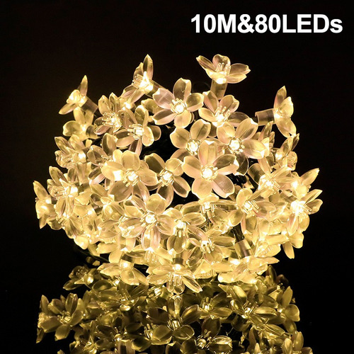 10m Led Guirnalda De Flores De Cadena De Luces De Fiesta