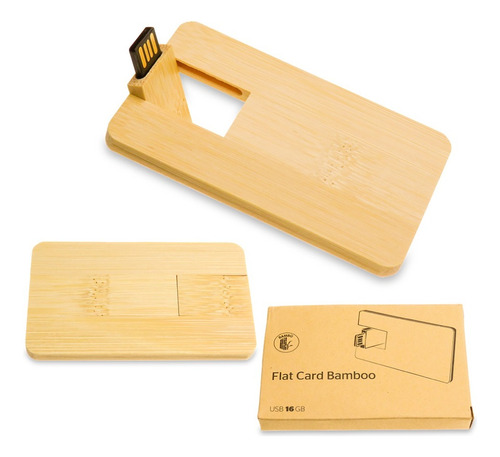 Memoria Usb Credit Card Zilda Bamboo 16gb  Bambú