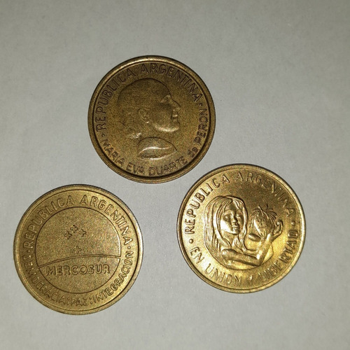 Monedas Argentina Conmemorativas De 50 Centavos. Lote X 3