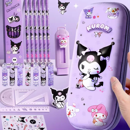 Estuche Para Lápices Kuromi Melody Cinnamoroll Con Dibujos A