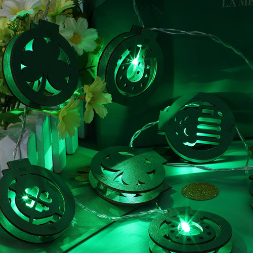 Luz Decorativa Para Dia San Patricio Led Operada Control 20