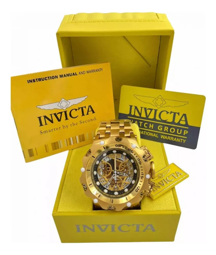 Relógio Invicta Venom Hybrid Skeleton 27789 Completo + N.f