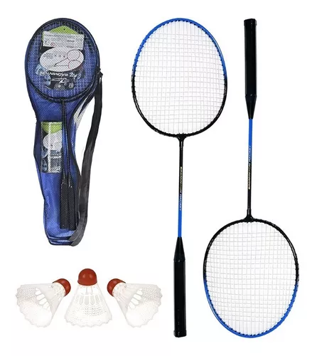 Jogo de Peteca Badminton Kit com 2 Raquetes 2 Bola infantil - DaiCommerce