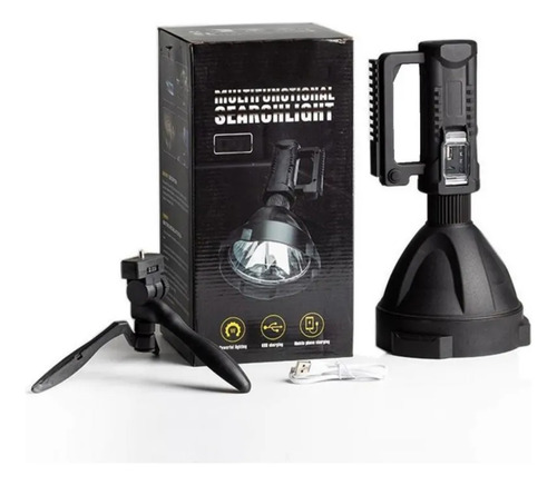 Reflector Busca Huella Led Recargable + Tripode Luz Blanca
