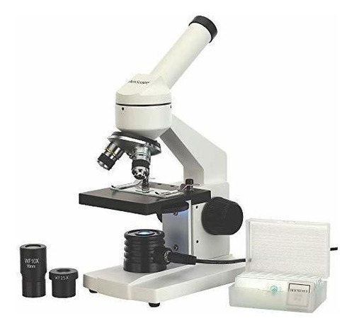 Amscope 40x-1000x Microscopio Biológico Compuesto Con Port