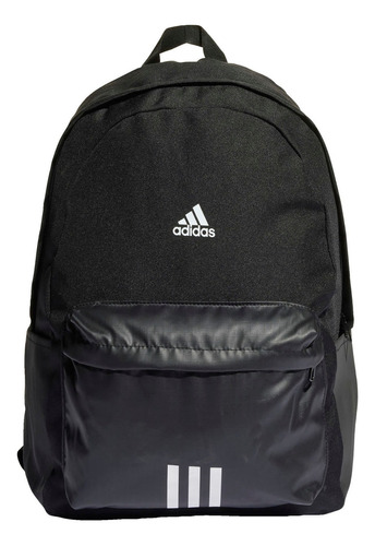 Mochila Classic Badge Of Sport 3 Franjas - Negro adidas Color Black/White Diseño de la tela Liso