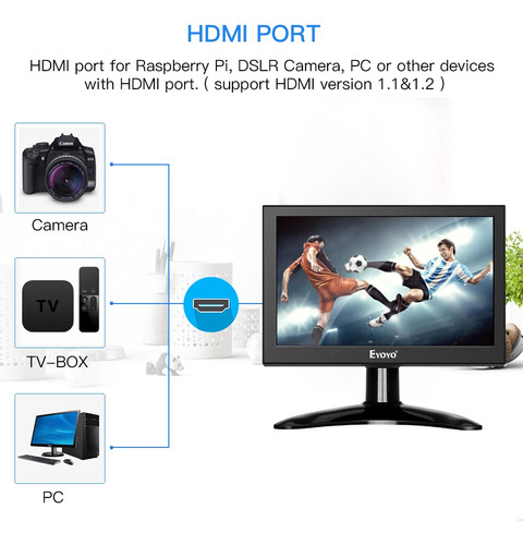 Monitor Lcd Eyoyo 7 Hdmi Ips 1280x800 16:10 Vga Av