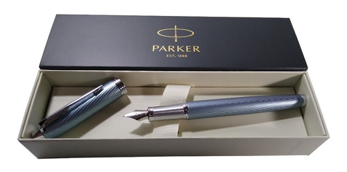 Pluma Estilográfica Parker Im Premium Blue Grey Trazo Fino