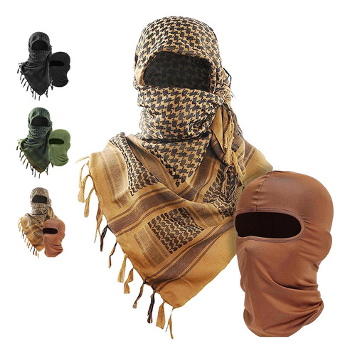 Bufanda Palestina Shemagh De Algodón 100% Algodón +balaclava