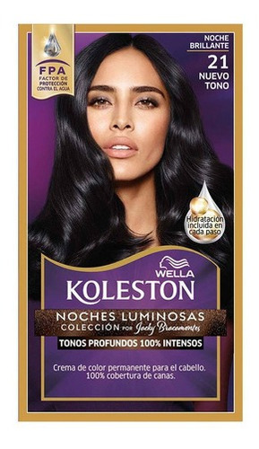 Kit Tinta Wella Professionals  Koleston Coloración en crema tono 21 noche brillante para cabello