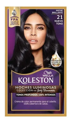 Kit Tinte Wella Koleston Coloración en crema tono 21 noche brillante para cabello