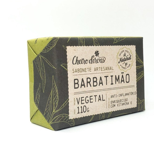Sabonete Vegetal Artesanal Cheiro de Ervas de Barbatimão 110g