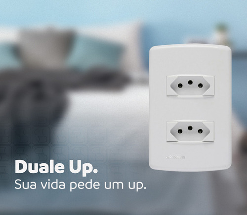 Módulo Tomada Soprano Duale Up 2p+t 20a 250v Vermelha