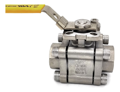 Valvula Bola - Esfera Roscada Inox T316 En 3pzs De 3/4pg